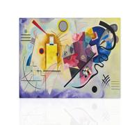Declea Quadro su tela tributo Kandinsky Giallo Rosso e Blu Decorazione da parete Canvas Arte Moderna Arredo Casa