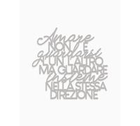 Declea Scritta in Legno Che cos'è L'Amore, Decorazione murale arredo Moderno Scritta in Legno