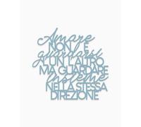 Declea Scritta in Legno Che cos'è L'Amore, Decorazione murale arredo Moderno Scritta in Legno