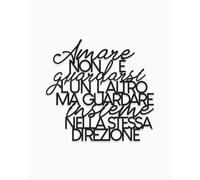 Declea Scritta in Legno Che cos'è L'Amore, Decorazione murale arredo Moderno Scritta in Legno