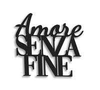 Declea Scritta in Legno da Appendere al Muro Amore Senza fine Canzone Citazione - Decorazione murale in Legno per Cucina casa per Decorare Le pareti, Home Decor