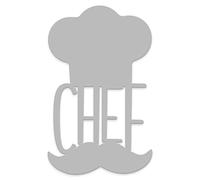 Declea Scritta in Legno da Appendere Chef in Cucina, Ideale per la Cucina - Decorazione casa Cucina ristoranti e Locali, Scritta Decorativa in Legno Realizzata a Mano