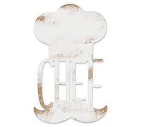 Declea Scritta in Legno da Appendere Chef in Cucina, Ideale per la Cucina - Decorazione casa Cucina ristoranti e Locali, Scritta Decorativa in Legno Realizzata a Mano