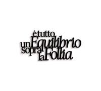 Declea Scritta in Legno da Appendere Equilibrio sopra la Follia, Targa in Legno da Parete Realizzata a Mano - Decorazione murale in Legno Ideale per Casa, Famiglia