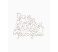 Declea Scritta in Legno Dove Vive L'Amore, Decorazione murale arredo Moderno Scritta in Legno