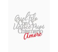 Declea Scritta in Legno Quel Filo Che Ci unisce, Decorazione murale arredo Moderno Scritta in Legno