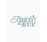 Declea Scritta in Legno Together is Home, Decorazione murale arredo Moderno Scritta in Legno