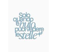 Declea Scritta Solo Quando è Buio Decorazione murale Arredamento casa, Frase in Legno Motivazionale
