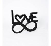 Declea Targa in Legno da appoggio con Scritta Infinity Love - Decorazione da appoggio Ideale per Il Salotto o la Camera da Letto, Scritta Decorativa Fatta a Mano Arredo Decorazione