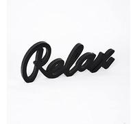 Declea Targa in Legno da appoggio con Scritta Relax - Decorazione da appoggio Ideale per Il Salotto o la Camera da Letto, Scritta Decorativa Fatta a Mano Arredo Decorazione
