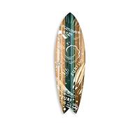DECLINA, Decorazione da parete, tavola da surf, decorazione surf, stampa su alluminio, tavola da surf decorativa Summer Surfing, 100 x 30 cm