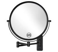 DECLUTTR Specchio da trucco da parete da 9"""" Specchio ingranditore 1X/10X Specchio da trucco girevole a 360 di grandi dimensioni con ingrandimen