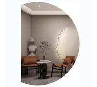 Decmiroor Semicerchio Specchio a LED, Antiappannamento Specchio Bagno Illuminato, Dimmerabile Specchio Cosmetico con Luci Regolabili 3000k/4000k/6000k, Interruttore Touch(Leftcut,35")