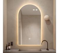 Decmiroor Specchio a LED 100 * 70 cm, Specchio da Bagno Parete con Luce, Temperatura di 3 Colore Regolabile, Anti-Appannamento, per Decorazioni Casa(Backlight,40 * 28in)
