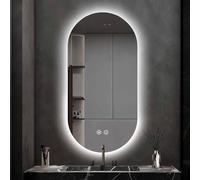 Decmiroor Specchio da Bagno con Luce a LED, Dimmerabile Anti-Nebbia Intelligente Specchio Cosmetico con Interruttore Tattile, Temperatura di 3 Colore e Luminosità Regolabile, 1 Pezzi(Backlit,120*60cm)
