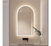 Decmiroor Specchio da Bagno Parete, Specchio Bagno Illuminato a LED Dimmerabile, 60x120cm Specchio Trucco con 3 Colori di Luce, Anti-Appannamento(20x32in/50x80cm)