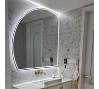 Decmiroor Specchio Illuminato a LED da Bagno, Dimmerabile Specchio Trucco con Interruttore Touch, Specchio Bagno Anti-Nebbia, 3 Colori(LEFT,80cm)