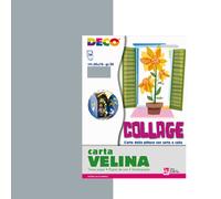 DECO - 05323 - Carta velina - 50 x 76 cm - argento - Deco - busta 24 fogli - 89148 - Conf. da 1 Pz. - 05323