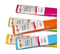 DECO - 10711 - Rotoli carta crespa - 250 x 50 cm - 40 gr - colori caldi - Deco - conf. 6 pezzi - 89137 - Conf. da 1 Pz.