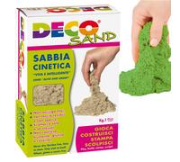 DECO - 10849-2 - Sabbia cinetica Deco Sand - 1 kg - verde - Deco - 103110 - Conf. da 1 Pz. - 10849-2