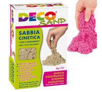 DECO - 10849-3 - Sabbia cinetica Deco Sand - 1 kg - fucsia - Deco - 103111 - Conf. da 1 Pz. - 10849-3