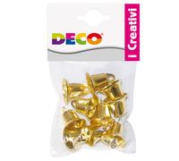 DECO - 11491 - Campanellini - dim. 22 mm - in metallo - oro - Deco - conf. 10 pezzi - 89152 - Conf. da 1 Pz. - 11491