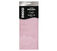 Busta 5 fogli carta velina 20gr 50x76cm rosa CWR