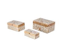 Deco 79 Scatola, Marrone/Bianco