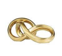 Deco 79 Scultura decorativa astratta in ceramica Infinity Loop Home Decor Statua, statuetta di accento 28 x 12,7 x 12,7 cm, oro