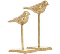 Deco 79 Scultura, Ferro, Oro, 2 Pezzi Piccole Dimensioni