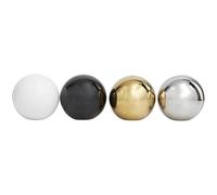 Deco 79 Sfere e riempitivi per vasi, ceramica, multicolore, 4 pezzi di piccole dimensioni