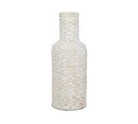 Deco 79 Vaso, bambù, bianco, 20,3 cm L x 20,3 cm W x 55,9 cm H
