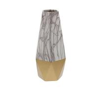 Deco 79 Vaso, gres, Oro, 15,2 x 15,2 x 35,6 cm