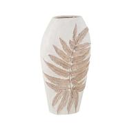 Deco 79 Vaso, Polystone, bianco, 25,4 x 15,2 x 45,7 cm (L x l x