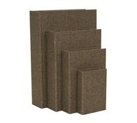 Deco 79 Wooden Decorative Box Fabric Storage Book Shaped Boxes Set of 4 Decorative Keepsake Boxes 15 12 9 6 H Dark