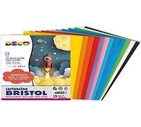 Deco 93940 Busta di Carta Bristol, 15 Fg, Multicolore, 25 X 35 Cm