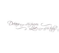 Deco-adesivi Komar "Dream as you will", 1 pcs, grigio, 18002 ore