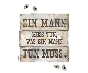 Deco-adesivi Komar "un uomo deve fare...", 1 pz, colore marrone /, 17800 ore