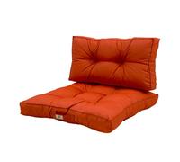 deco arts Cuscini per salotto da giardino, 60 x 60 cm, cuscino di ricambio per sedia, panca e sedia da esterno, impermeabili, confortevoli e imbottiti, colore: arancione