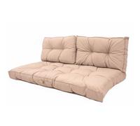 deco arts Cuscini per salotto da giardino, cuscini esterni, 100 x 50 cm, cuscino di ricambio per sedia, panca e sedia da esterno, impermeabili, confortevoli e imbottiti, beige
