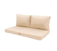 deco arts Cuscini per salotto da giardino sfoderabili, cuscini esterni, 100 x 50 cm, cuscino di ricambio per poltrona, panca e sedia da esterno, impermeabili e confortevoli, beige