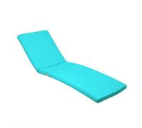 Déco Arts Cuscino Bain de Soleil - Cuscini Rettangolari per Sedia a Sdraio - Cuscino Sfoderabile con Trattamento Impermeabile e Maniglie di Trasporto - Certificato Oeko-TEX - 185x60x5 cm, Blu