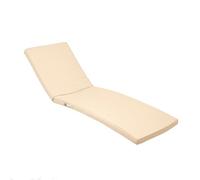 Deco Arts Materassino per Lettino Prendisole e Sdraio da Giardino, Cuscino da Esterno Sfoderabile e Impermeabile, 185x60x5 cm, Beige
