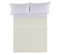Deco_AX330699.Nest_Lenzuolo sopranna, colore crema, letto da 150/160, 100% cotone, 144 fili. Gramage: 115