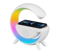 DECO Caricabatterie per Telefono Wireless Altoparlante Bluetooth Atmosfera luce Notturna, Molteplici Effetti di luce Lampada da Tavolo a LED per Camera da Letto (BT23)
