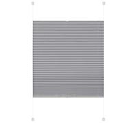 Deco Company, Tenda plissettata fissabile, opaca, tutte le parti di montaggio incluse, EASYFIX plissè rinforzato con due supporti di controllo, Grigio, 55 x 130 cm (LxH)