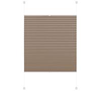 Deco Company, Tenda plissettata fissabile, opaca, tutte le parti di montaggio incluse, EASYFIX plissè rinforzato con due supporti di controllo, Tortora, 110 x 130 cm (LxH)
