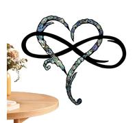 Deco di Muro di Infinito Cuore, Decorazione murale a sfioro | Love Metal Wall Art Sign,Moderni Ornamenti per Camera da Letto Decorativi Geometrici per la casa, Matrimonio