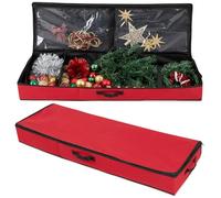 Deco Express Borsa per Albero di Natale 100×35×10cm, Borsa Rossa per Piccoli Albero Artificiale, Decorazioni Natalizie Carta Regalo (Rosso 100cm)