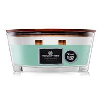 DECO EXPRESS Candele Profumate con 2 Stoppino Scoppiettante Candela Lunga Durata Fino a 50 Ore Decorazioni Casa Idee Regalo (Eucalipto fresco)